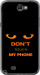 Чехол для Samsung Galaxy Note 2 N7100 Don't touch the phone (Черный)