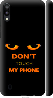 Чехол для Samsung Galaxy M10 Don't touch the phone (Черный)