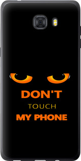 Чехол для Samsung Galaxy C9 Pro Don't touch the phone (Черный)