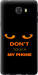 Чехол для Samsung Galaxy C9 Pro Don't touch the phone (Черный)