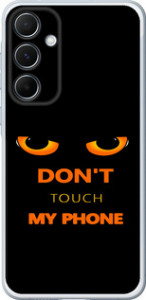 Чохол для Samsung Galaxy A55 Don't touch the phone (Чорний)