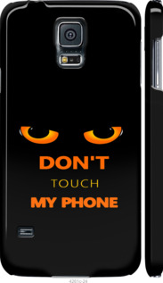 Чохол для Samsung Galaxy S5 Duos SM G900FD Don't touch the phone (Чорний)