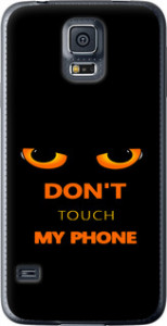 Чохол для Samsung Galaxy S5 Duos SM G900FD Don't touch the phone (Чорний)