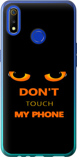 Чехол для Realme 3 Don't touch the phone (Черный)