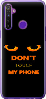 Чехол для Realme 5 Don't touch the phone (Черный)