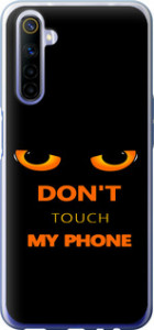 Чохол для Realme 6 Don't touch the phone (Чорний)