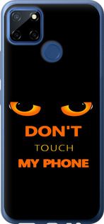 Чохол для Realme 7i Don't touch the phone (Чорний)