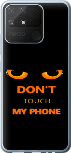 Чехол для Realme Narzo 50A Don't touch the phone (Черный)