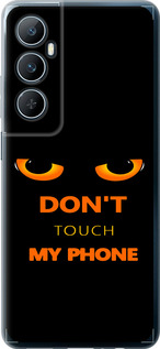 Чехол для Realme C65 4G Don't touch the phone (Черный)