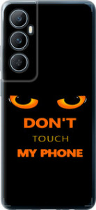 Чехол для Realme C65 4G Don't touch the phone (Черный)