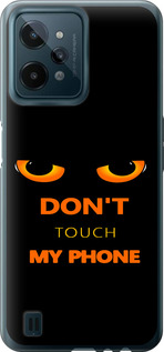 Чехол для Realme C31 Don't touch the phone (Черный)
