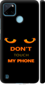 Чехол для Realme C25Y Don't touch the phone (Черный)