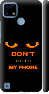 Чехол для Realme C21 Don't touch the phone (Черный)