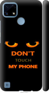Чехол для Realme C21 Don't touch the phone (Черный)