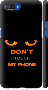 Чехол для Realme C2 Don't touch the phone (Черный)