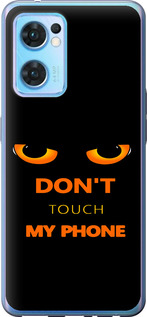 Чохол для Oppo Reno7 5G Don't touch the phone (Чорний)