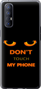 Чехол для Oppo Reno 3 Pro Don't touch the phone (Черный)