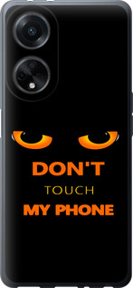 Чехол для Oppo A98 Don't touch the phone (Черный)