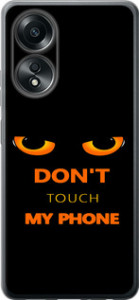 Чехол для Oppo A58 4G Don't touch the phone (Черный)