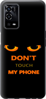 Чехол для Oppo A55 Don't touch the phone (Черный)