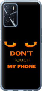 Чехол для Oppo A54s Don't touch the phone (Черный)