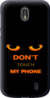 Чехол для Nokia 1 Don't touch the phone (Черный)
