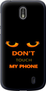Чехол для Nokia 1 Don't touch the phone (Черный)