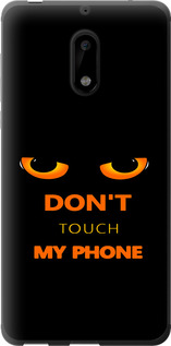 Чехол для Nokia 6 Don't touch the phone (Черный)