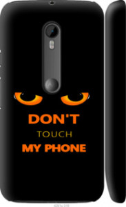 Чехол для Motorola Moto G3 Don't touch the phone (Черный)