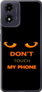 Чохол для Motorola Moto G04 Don't touch the phone (Чорний)