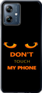 Чехол для Motorola Moto G54 Power Don't touch the phone (Черный)