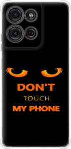 Чехол для Motorola Moto G75 5G Don't touch the phone (Черный)