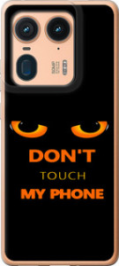 Чехол для Motorola Edge 50 Ultra Don't touch the phone (Черный)