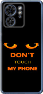 Чохол для Motorola Edge 40 Don't touch the phone (Чорний)