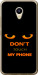 Чехол для Meizu M5 Don't touch the phone (Черный)
