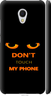Чохол для Meizu MX6 Don't touch the phone (Чорний)