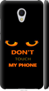 Чехол для Meizu MX6 Don't touch the phone (Черный)