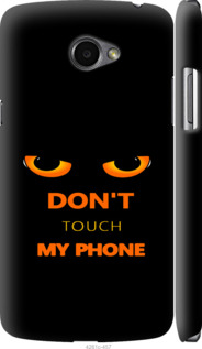 Чехол для LG K5 X220 Don't touch the phone (Черный)