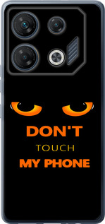 Чехол для Infinix GT 10 pro Don't touch the phone (Черный)