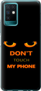 Чехол для Infinix Note 10 Don't touch the phone (Черный)