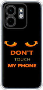 Чехол для Infinix Hot 50i Don't touch the phone (Черный)