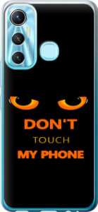 Чехол для Infinix Hot 11 Don't touch the phone (Черный)