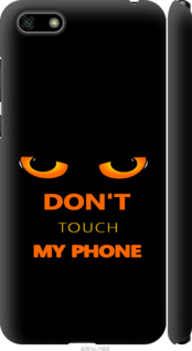 Чехол для Huawei Y5 2018 Don't touch the phone (Черный)