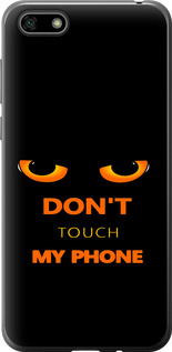 Чехол для Huawei Y5 2018 Don't touch the phone (Черный)