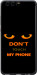 Чехол для Huawei P10 Don't touch the phone (Черный)