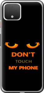 Чохол для Google Pixel 4 Don't touch the phone (Чорний)