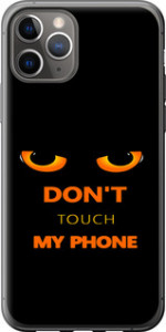 Чехол для iPhone 11 Pro Don't touch the phone (Черный)