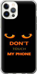 Чехол для iPhone 12 Pro Don't touch the phone (Черный)