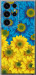 Чехол для Samsung Galaxy S24 Ultra Жёлто-голубые цветы (Желтый)