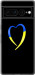 Чохол для Google Pixel 7 Pro Жовто-блакитне серце (Black)